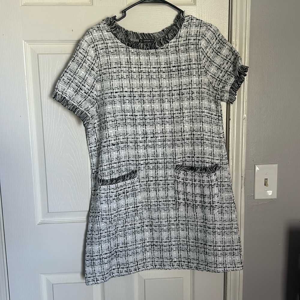 SHEIN tweed mini dress